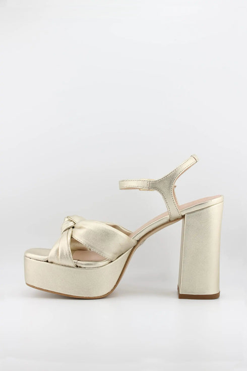 Unisa Platform Heel Knot Strap Sandals